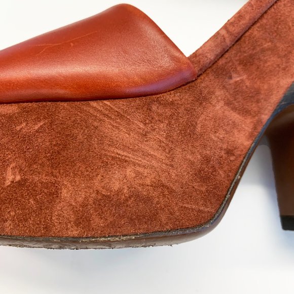 Celine Leather Suede Platform Heel - Picture 5 of 7